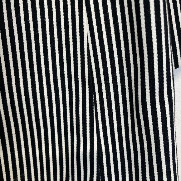Chaps Blazer Jacket Black White Stripe Cotton Nautical Career Womens Plus 18W - Picture 6 of 7